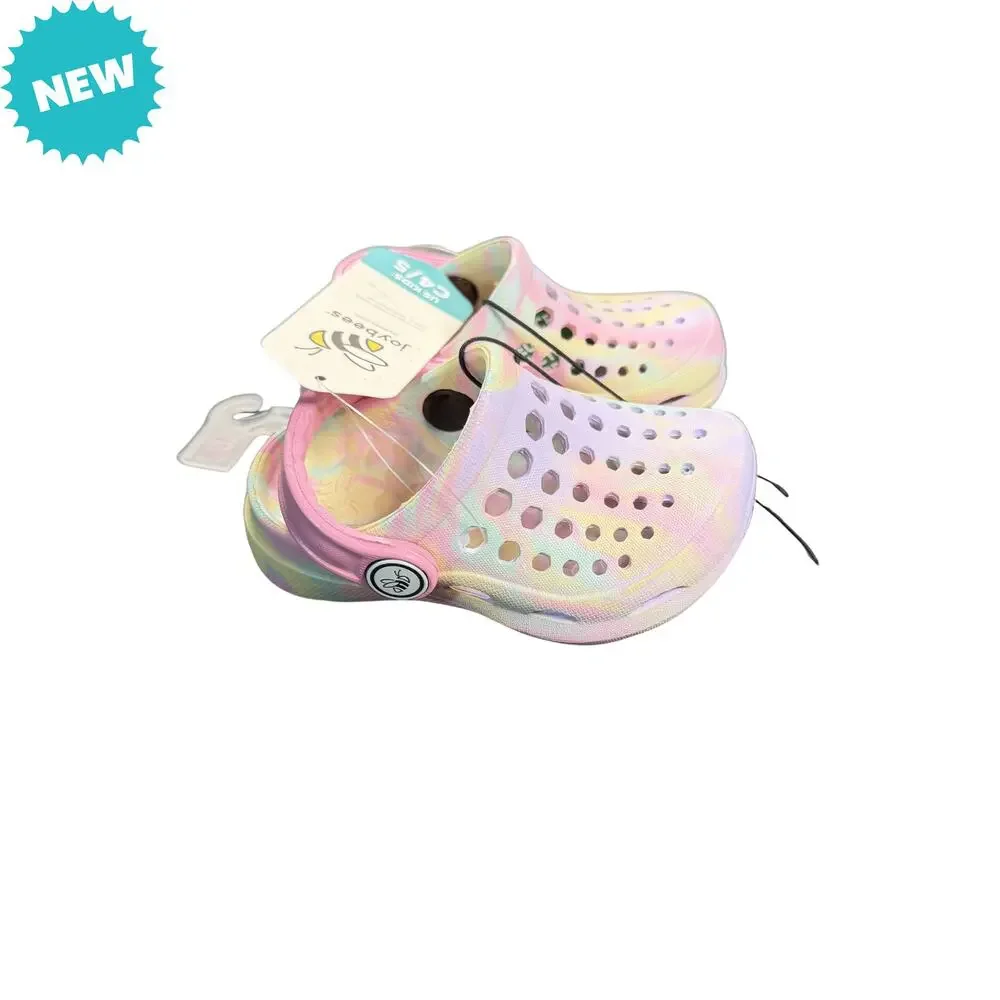 Joybees Active Clogs Girls Size 4/5C Marbled Ombre Pink NWT